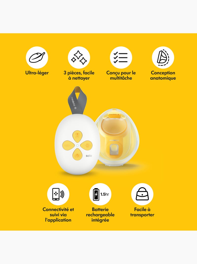 MEDELA - Tiralatte elettrico singolo Solo Hands-Free 24mm - Compatto e intuitivo Trasparente - Kiabi