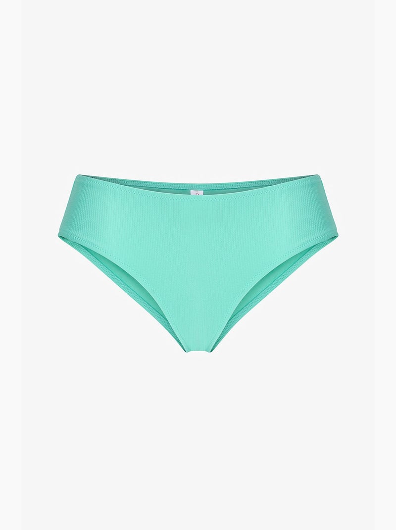 Meli slip bikini testurizzato a vita media penti Verde menta - Kiabi