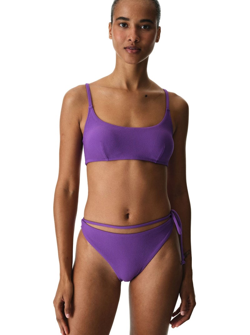 Melitona top bikini testurizzato penti Viola - Kiabi