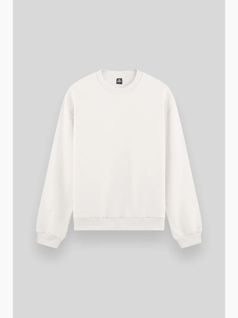 Men's felpa tinta unita con girocollo tommy Nero Bianco - Kiabi
