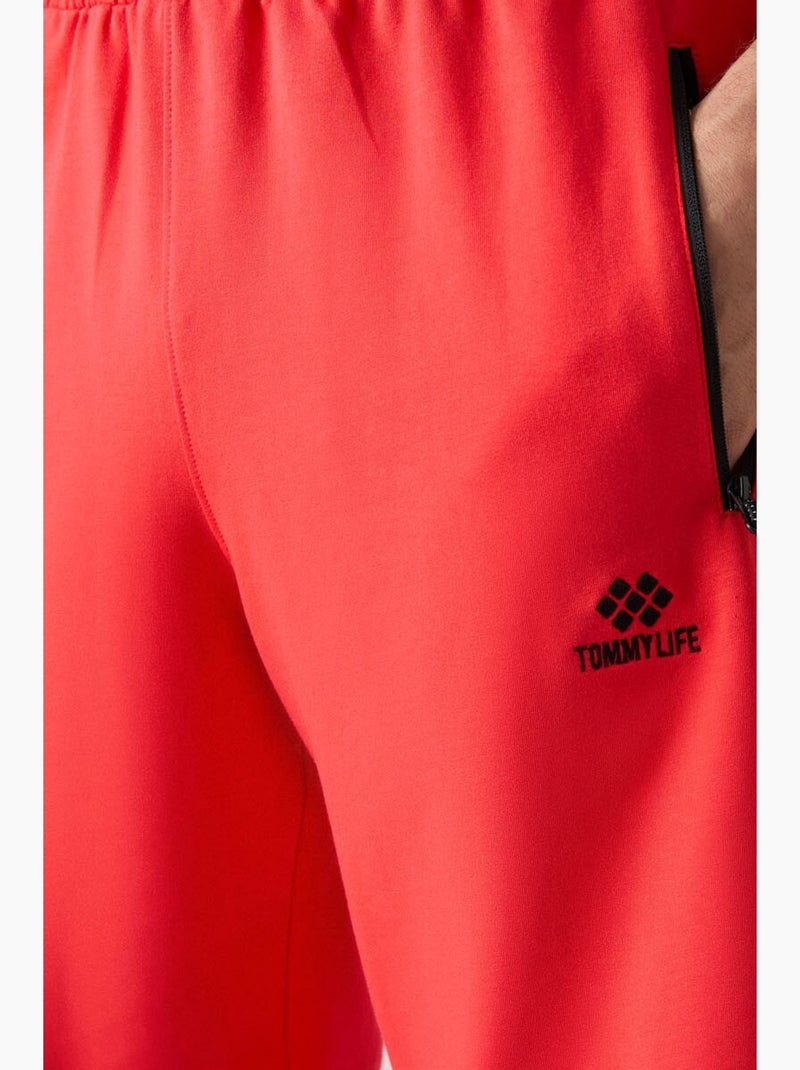 Men's pantaloncini felpa in maglia regular fit tommy Arancione mandarino - Kiabi