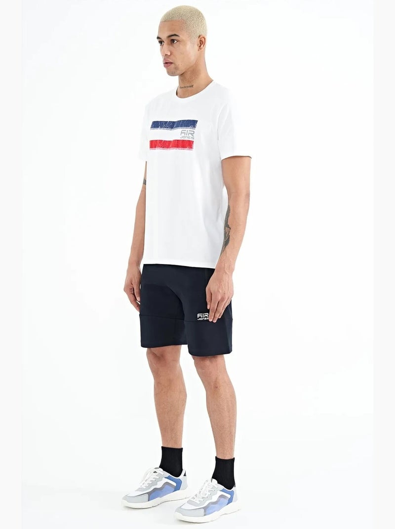 Men's pantaloncini felpati in maglia tinta unita tommy Blu laguna - Kiabi