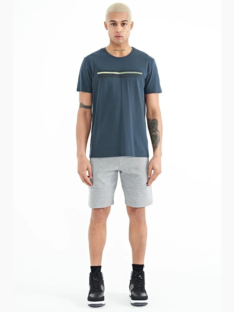 Men's pantaloncini felpati in maglia tinta unita tommy Grigio chiaro - Kiabi