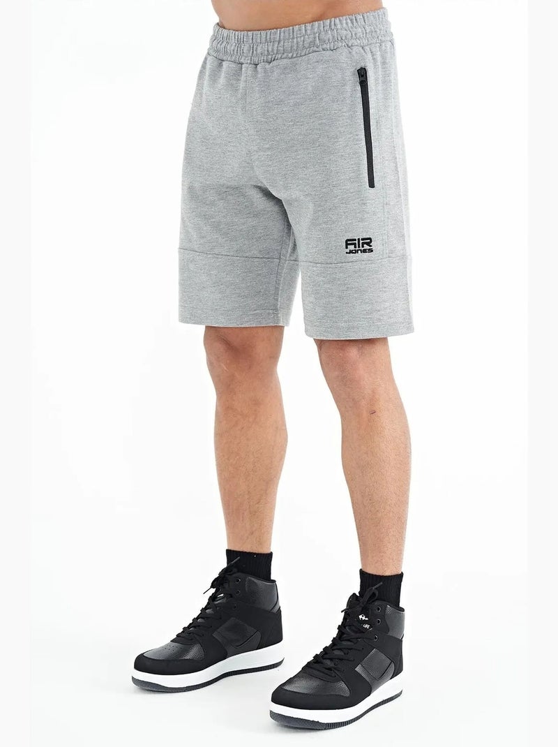 Men's pantaloncini felpati in maglia tinta unita tommy Grigio chiaro - Kiabi