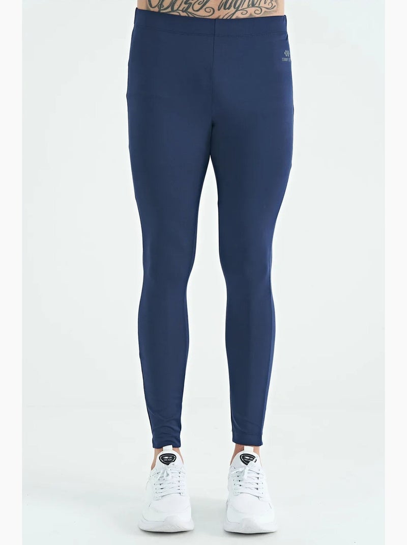 Men's pantaloni active in maglia skinny a vita alta tommy Blu marino - Kiabi