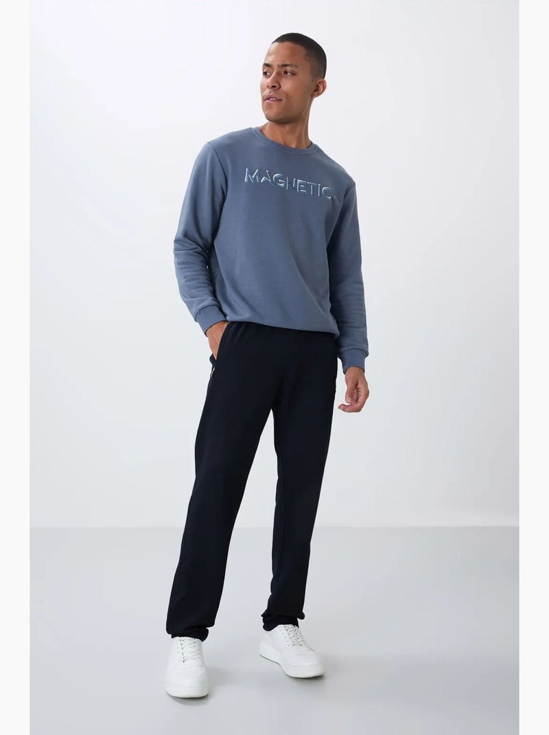 Men's pantaloni della tuta slim fit a gamba dritta tommy Blu laguna - Kiabi
