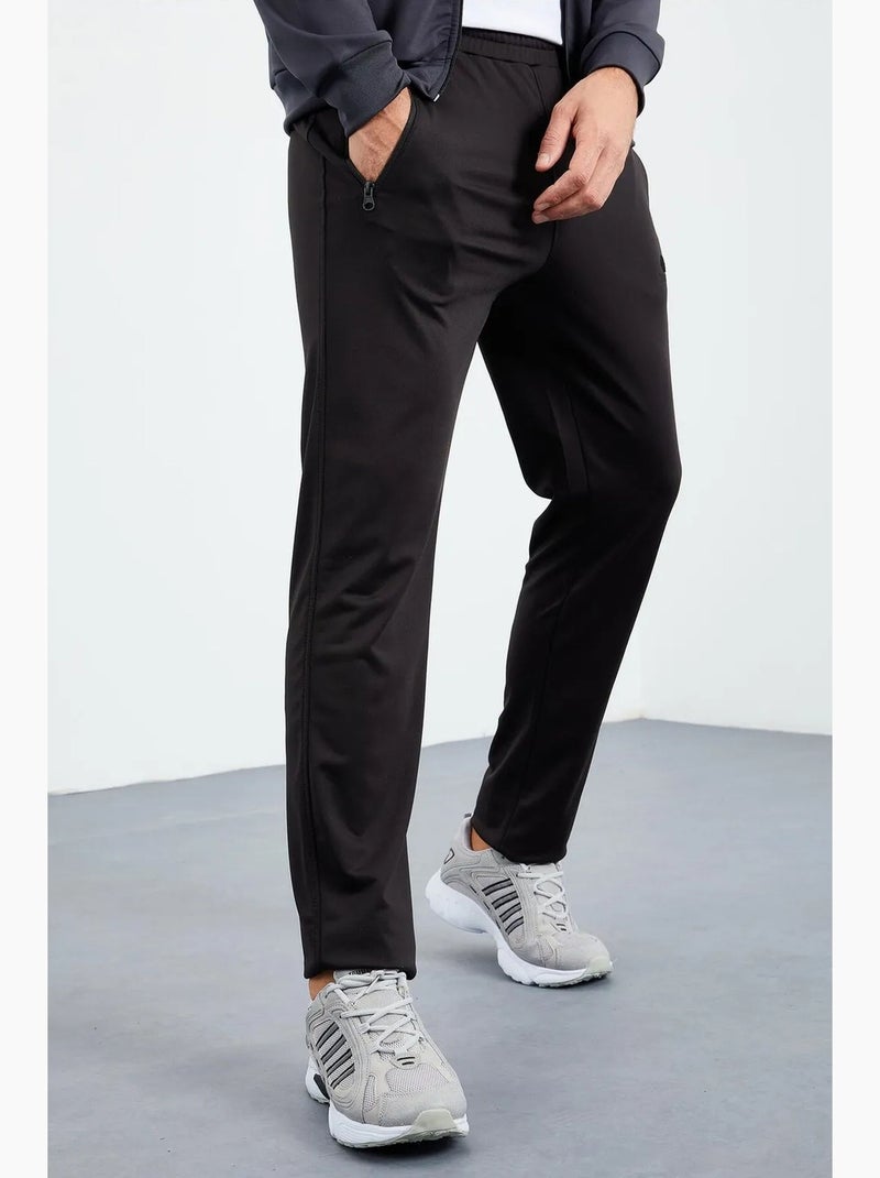 Men's set active in maglia scuba con colletto con zip tommy Grigio nero - Kiabi