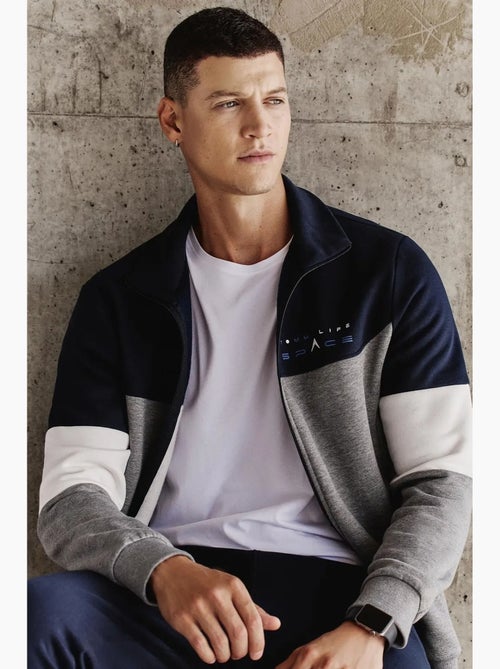 Men's set di felpa con zip e pantaloni color block tommy - Kiabi Men's set di felpa con zip e pantaloni color block tommy - Kiabi