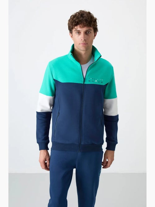Men's set di felpa con zip e pantaloni color block tommy - Kiabi Men's set di felpa con zip e pantaloni color block tommy - Kiabi