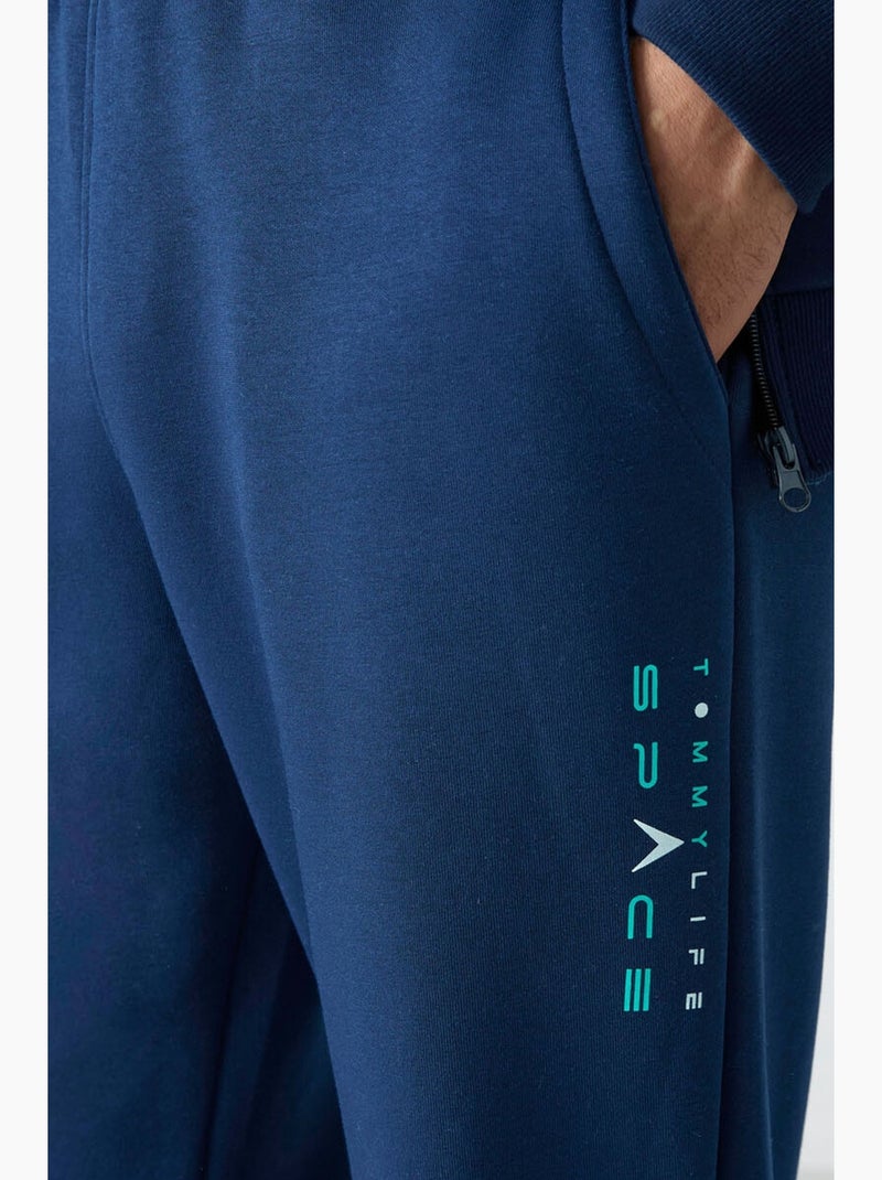 Men's set di felpa con zip e pantaloni color block tommy Blu Verde Bianco - Kiabi