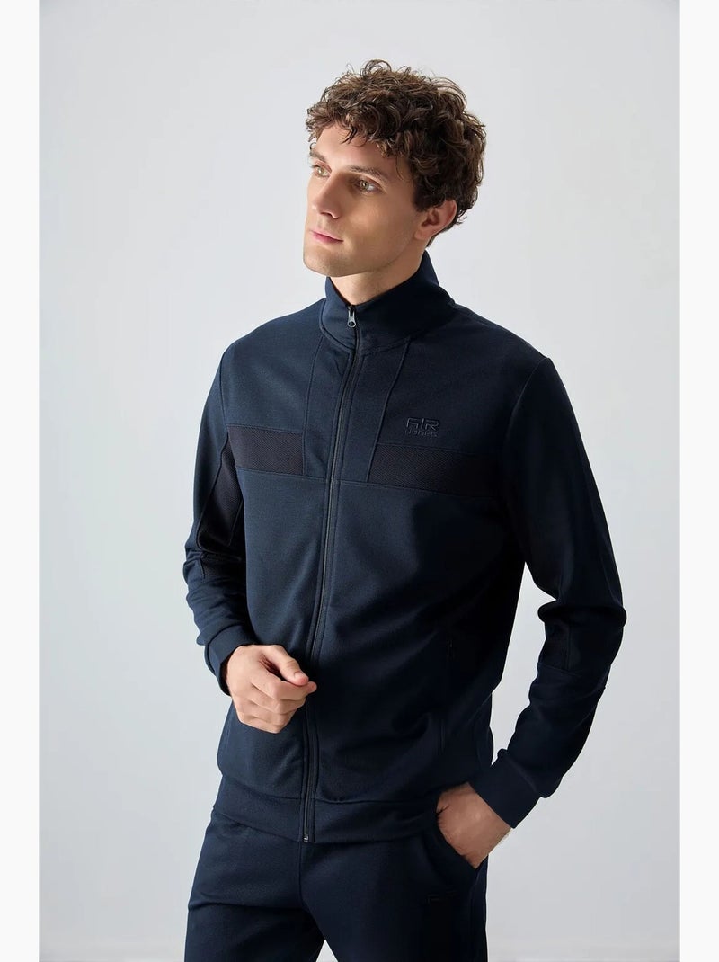 Men's set in pile con blocchi di colore con felpa e pantaloni tommy Blu marino - Kiabi