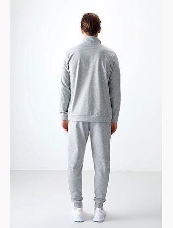 Men's set in pile con blocchi di colore con felpa e pantaloni tommy
