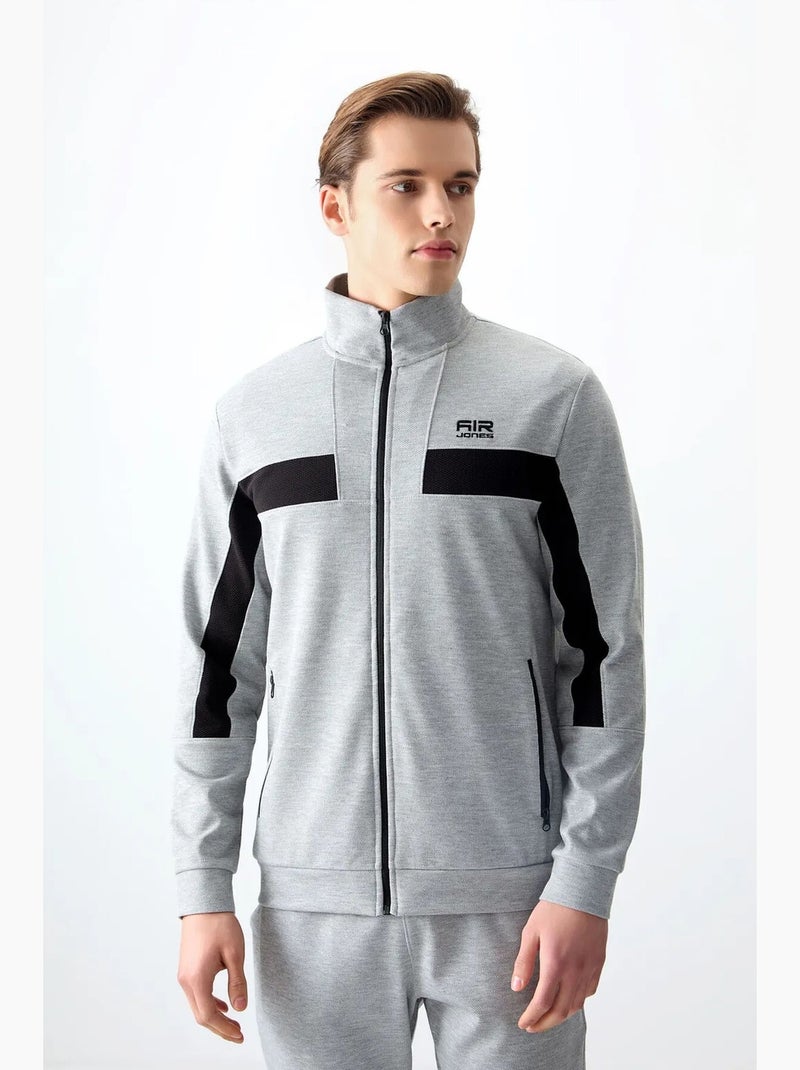 Men's set in pile con blocchi di colore con felpa e pantaloni tommy Grigio chiaro - Kiabi