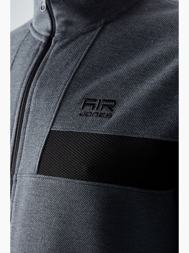 Men's set in pile con blocchi di colore con felpa e pantaloni tommy Grigio nero - Kiabi