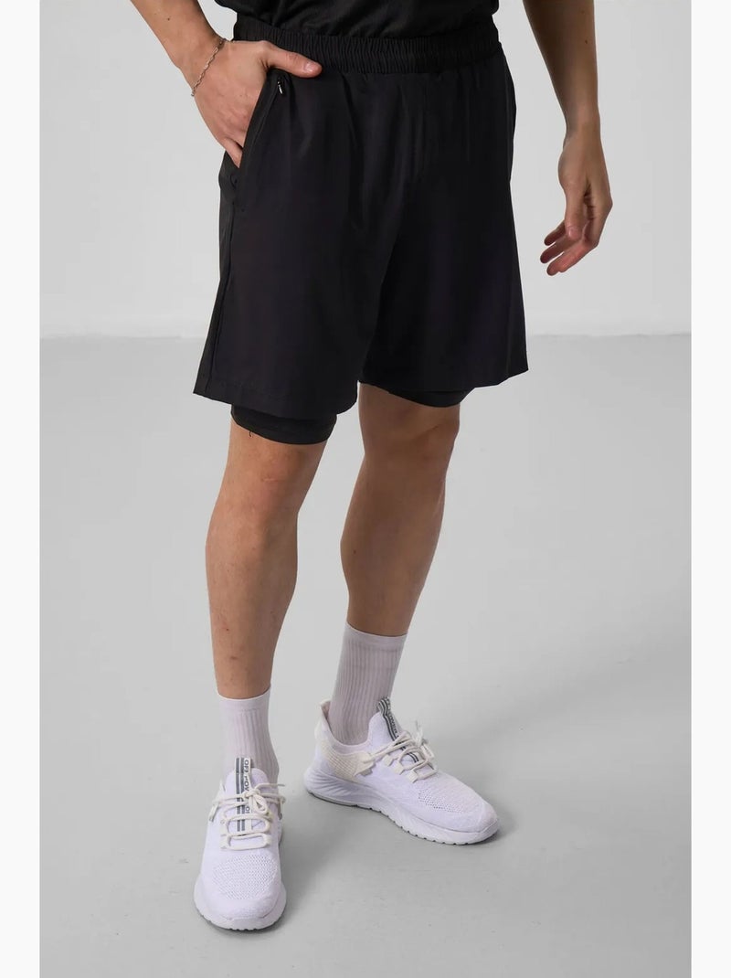 Men's shorts in jersey regular fit tommy Nero - Kiabi