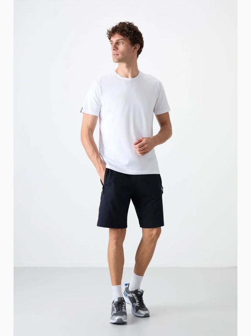 Men's shorts in jersey tommy Nero Bianco - Kiabi