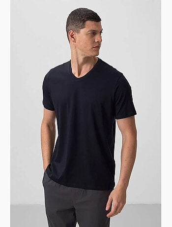 Men's t-shirt a maniche corte con scollo a v tommy