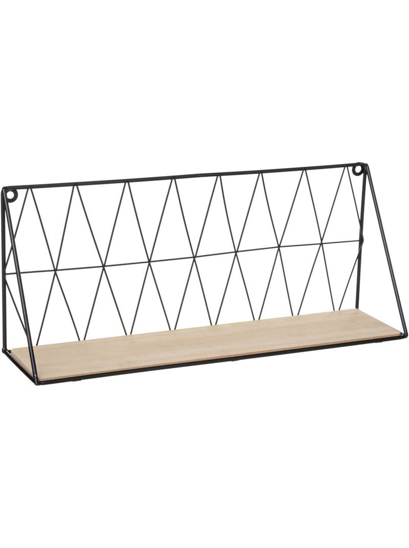 Mensola a muro in filo metallico nero 48x20cm Nero - Kiabi