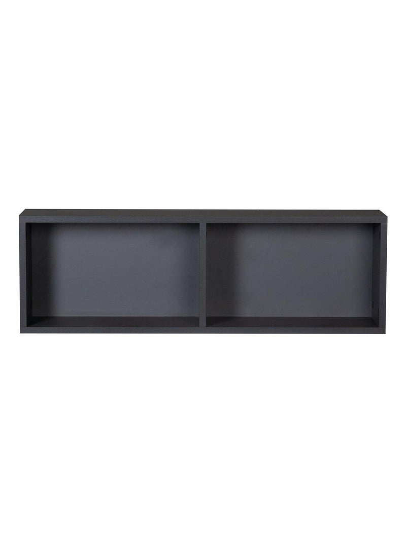 Mensola da parete 2 vani in legno per cameretta "Roba" Grigio antracite - Kiabi