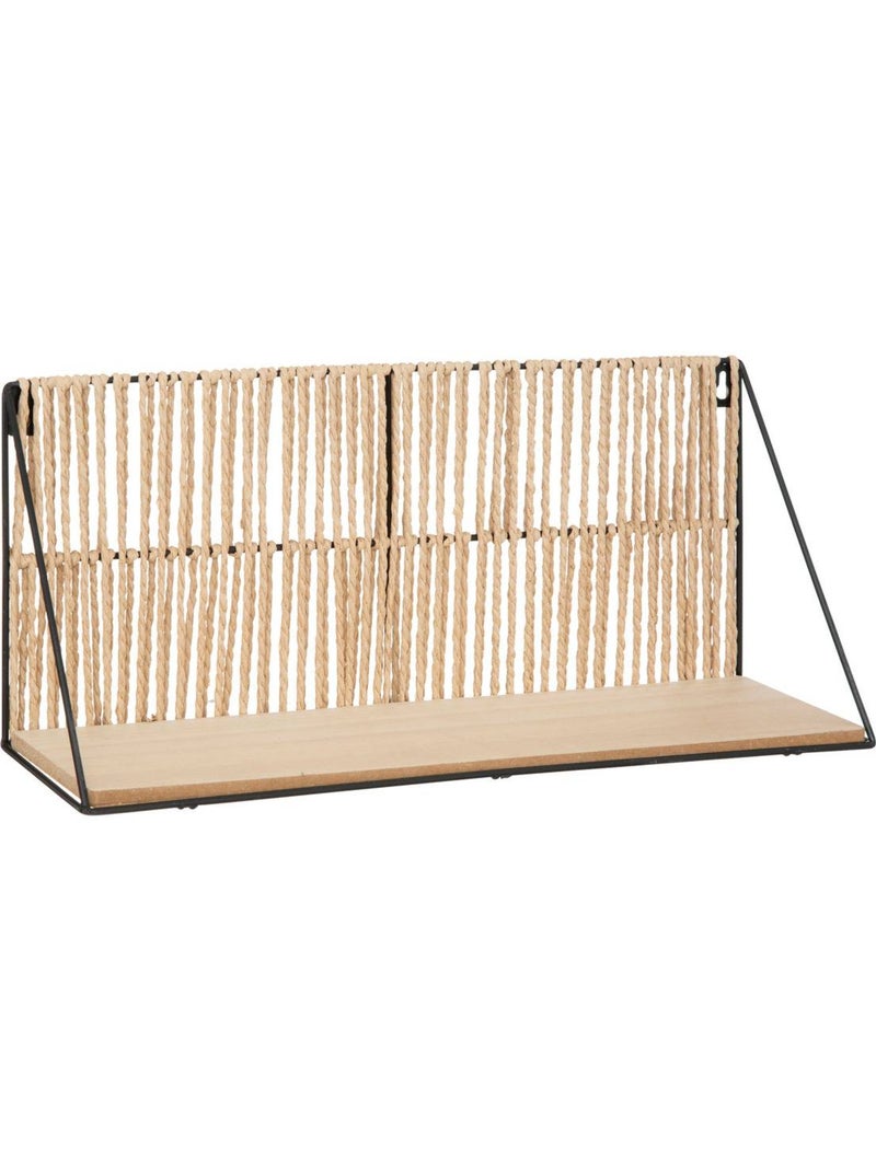 Mensola da parete cosy in corda e metallo 48x12cm Beige - Kiabi