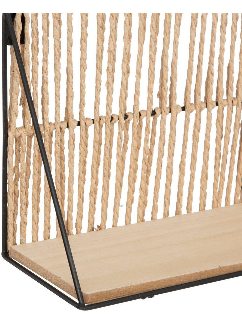 Mensola da parete cosy in corda e metallo 48x12cm Beige - Kiabi