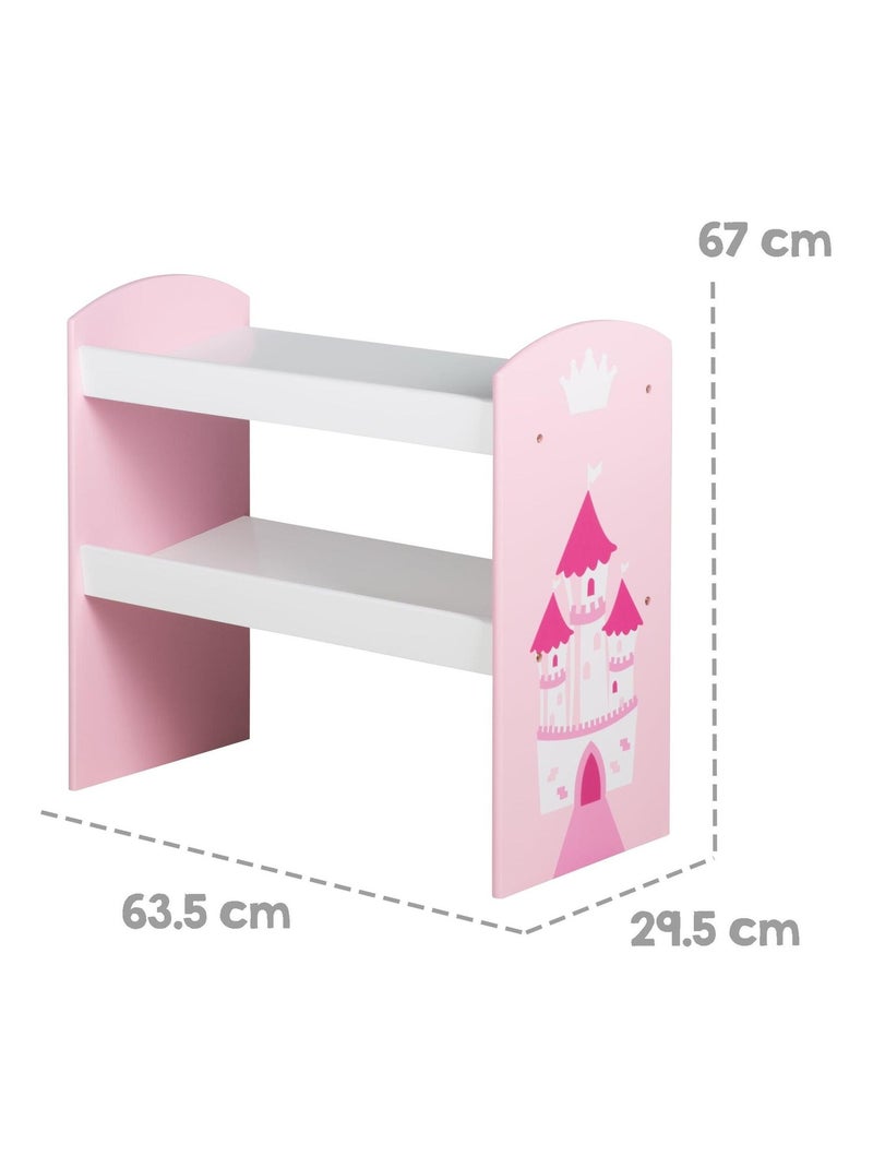 Mensola porta‑giochi con 5 scatole in tessuto "Roba Krone" Rosa - Kiabi