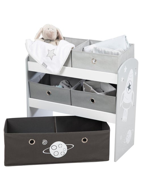 Mensola porta‑giochi con 5 scatole in tessuto "Roba Rakete" - Kiabi