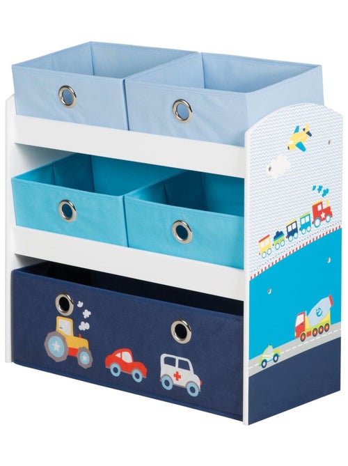 Mensola porta‑giochi con 5 scatole in tessuto "Roba Rennfahrer" - Kiabi