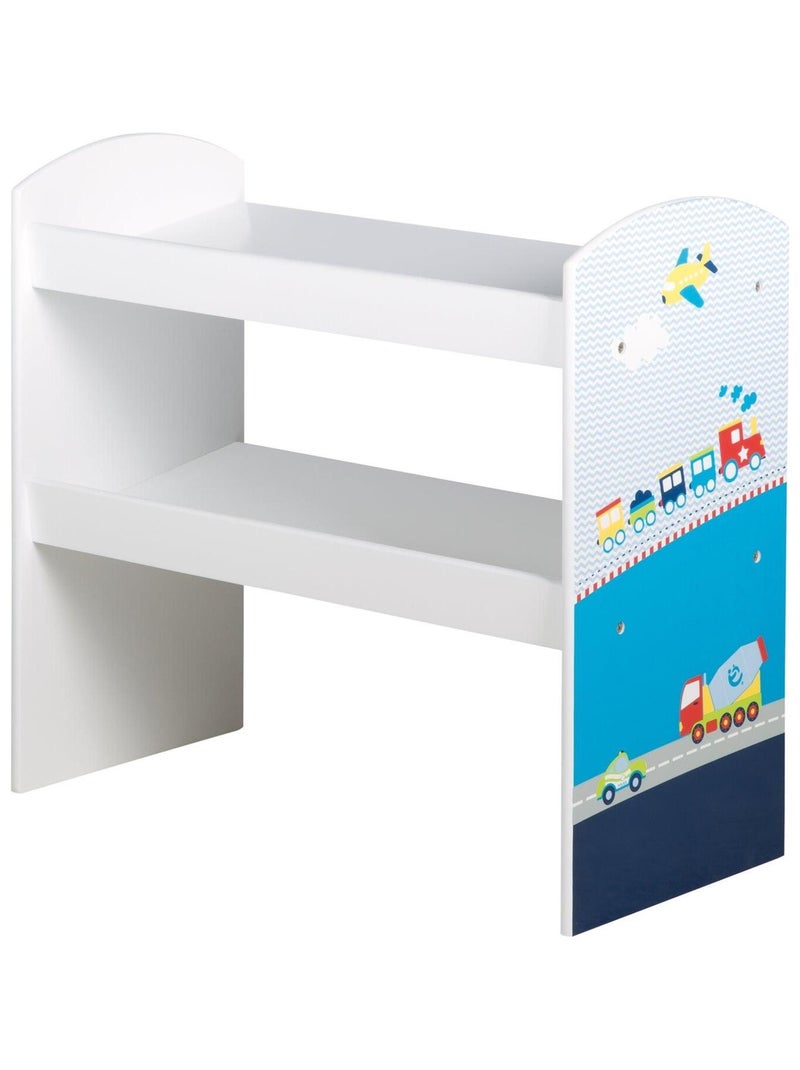 Mensola porta‑giochi con 5 scatole in tessuto "Roba Rennfahrer" Blu Blu cielo Bianco - Kiabi