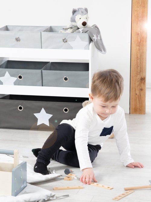 Mensola porta‑giochi con 5 scatole in tessuto "Roba Stars" - Kiabi