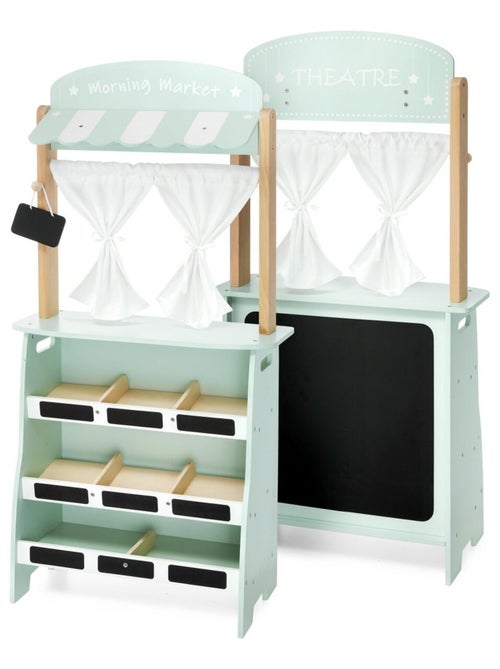 Mercatino e teatro 2-in-1 in legno per bambini Mamabrum - Kiabi