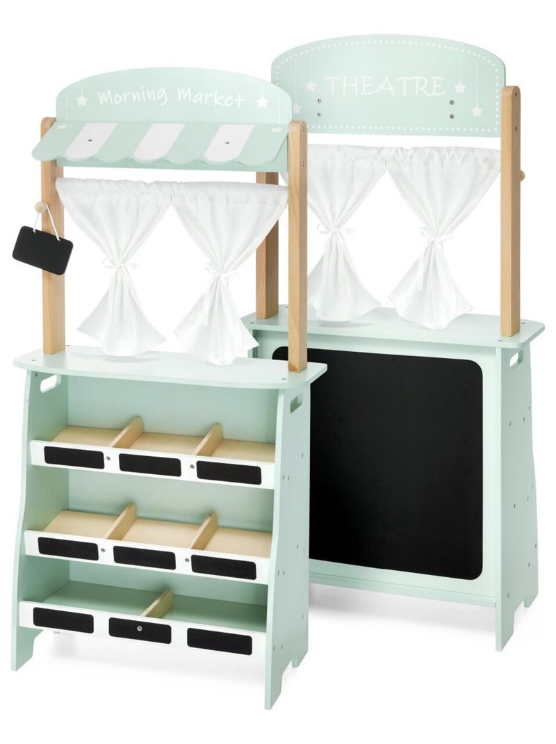 Mercatino e teatro 2-in-1 in legno per bambini Mamabrum N/D - Kiabi