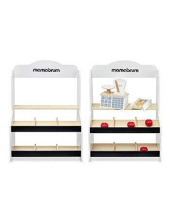 Mercatino in legno stand di vendita con bilancia Mamabrum
