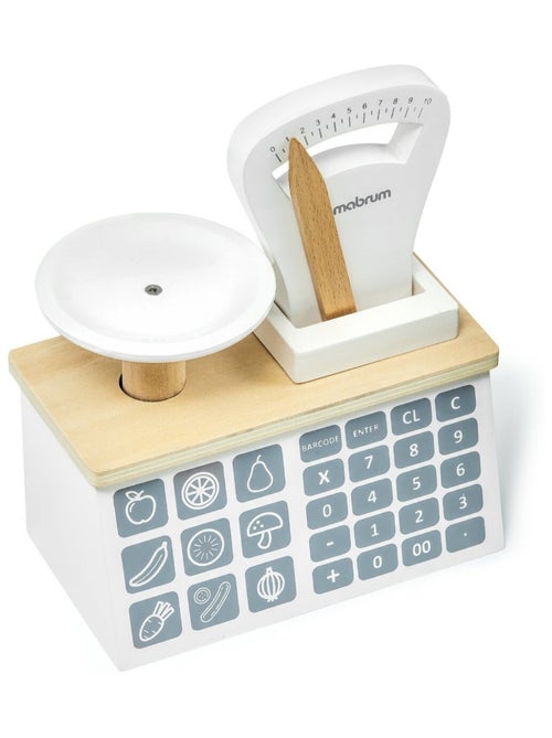 Mercatino in legno stand di vendita con bilancia Mamabrum - Kiabi