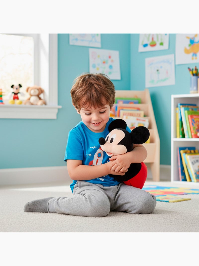 Mickey cuscino in peluche 2 in 1 morbido e vellutato Nero - Kiabi