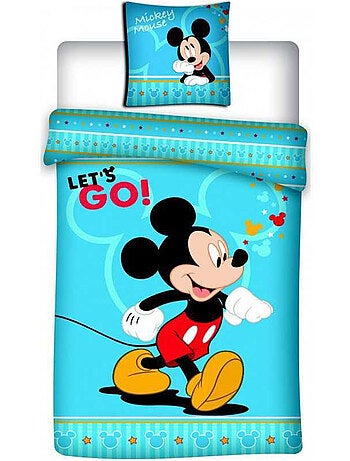 Mickey Disney - Completo Letto per Bambini Disney - Copripiumino 140 x 200 cm Federa 63 x 63 cm