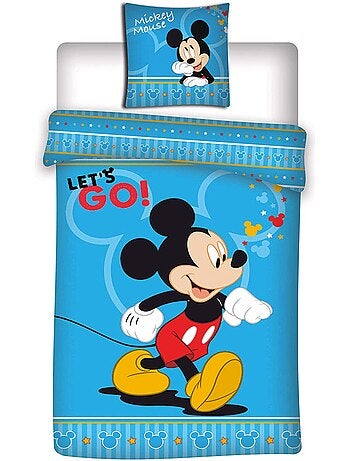 Mickey Disney - Completo Letto per Bambini Disney - Copripiumino 140 x 200 cm Federa 63 x 63 cm