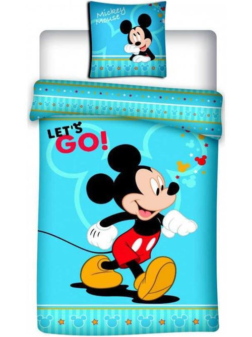 Mickey Disney - Completo Letto per Bambini Disney - Copripiumino 140 x 200 cm Federa 63 x 63 cm - Kiabi
