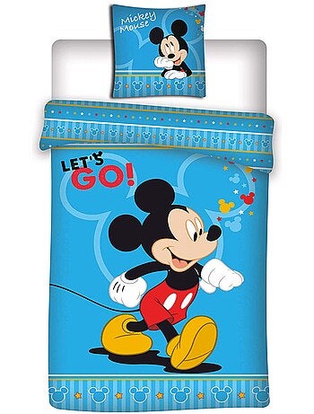 Mickey Disney - Completo Letto per Bambini Disney - Copripiumino 140 x 200 cm Federa 63 x 63 cm