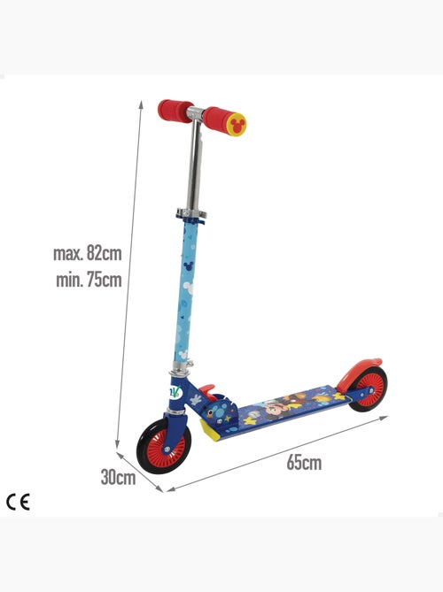 Mickey monopattino pieghevole a 2 ruote 65x30x75-82 cm max 50 kg con freno - Kiabi Mickey monopattino pieghevole a 2 ruote 65x30x75-82 cm max 50 kg con freno - Kiabi