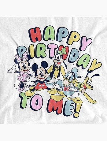 Mickey Mouse Happy Birthday To Me! Maglietta Adulto Unisex