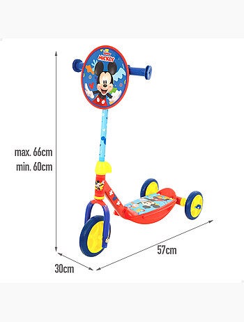 Mickey scooter 3 ruote 57x30x60-66 cm max. 20 kg + 2 anni