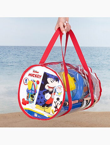 Mickey set di secchielli da spiaggia con accessori asciugamano e borsa