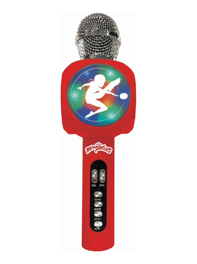 Microfono Karaoke Bluetooth® miracoloso con altoparlante, luci e funzione di cambio voce Rosso - Kiabi