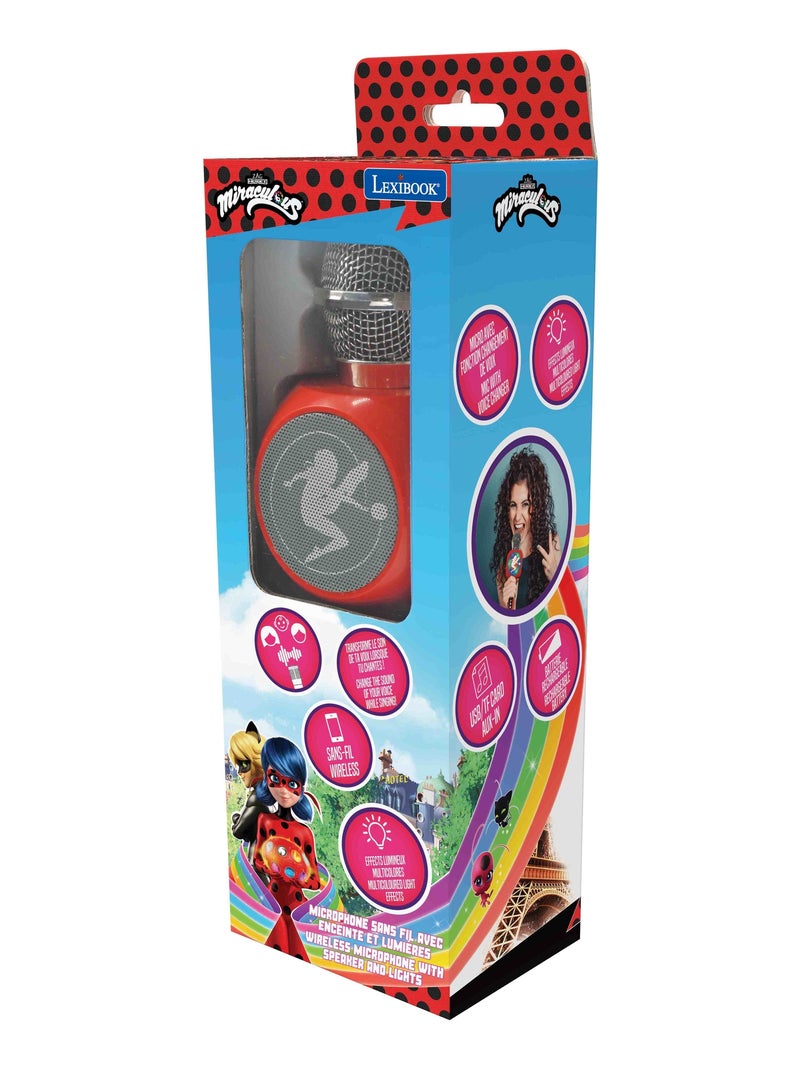 Microfono Karaoke Bluetooth® miracoloso con altoparlante, luci e funzione di cambio voce Rosso - Kiabi