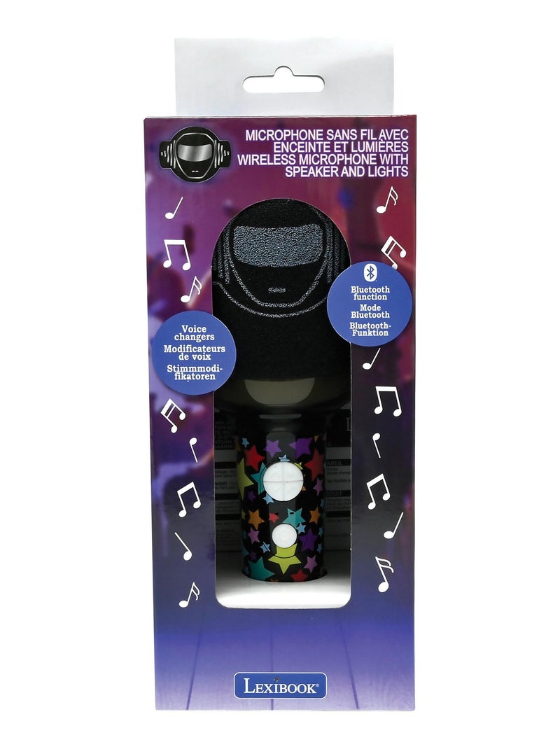 Microfono Karaoke Bluetooth/wireless con effetti sonori e luminosi Nero - Kiabi