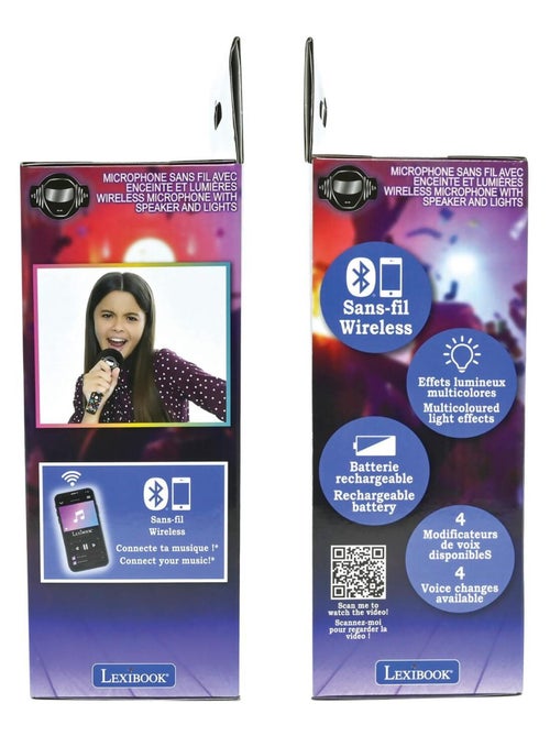 Microfono Karaoke Bluetooth/wireless con effetti sonori e luminosi - Kiabi