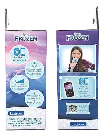 Microfono Karaoke Frozen Bluetooth/wireless con effetti sonori e luminosi