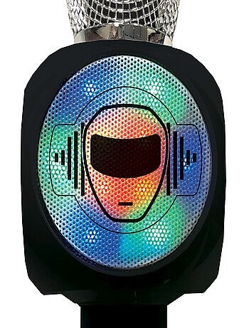Microfono karaoke iParty Bluetooth® con altoparlante, luci e funzione di cambio voce