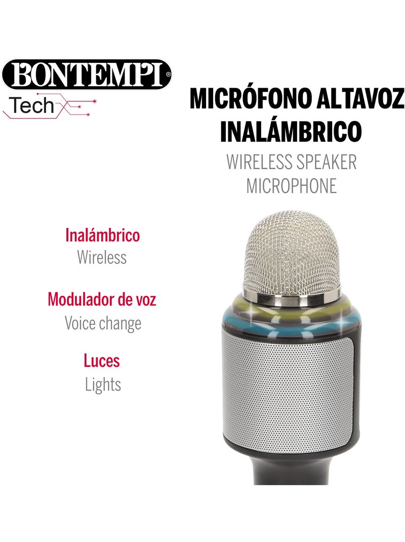 Microfono karaoke wireless con altoparlante e luci bontempi N/D - Kiabi